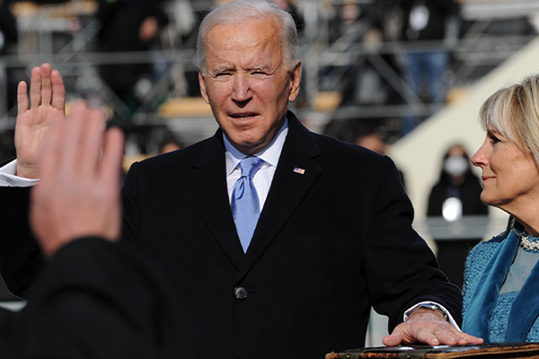 Joe Biden takes the oath of office as the 46th President of the United States.