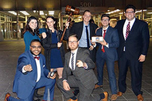 Ohio State Mock Trial team at the Great American Mock Trial Invitational in Washington, D.C. Ohio State at Mock Trial team poses after winning the Great American Mock Trial Invitational in Washington, D.C.