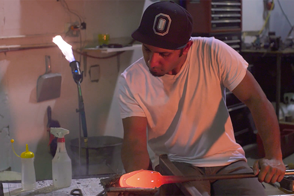 Shahid Khan making glass