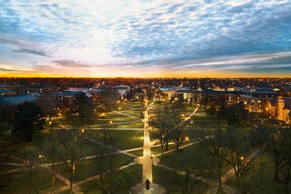 Ohio State Oval at dawn