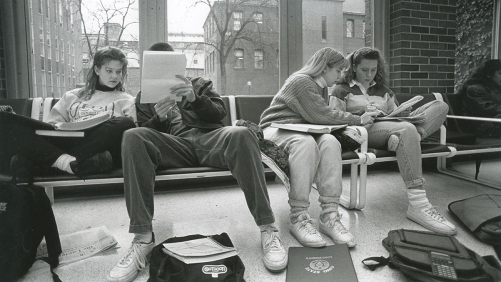 Students from the early 1990s studying