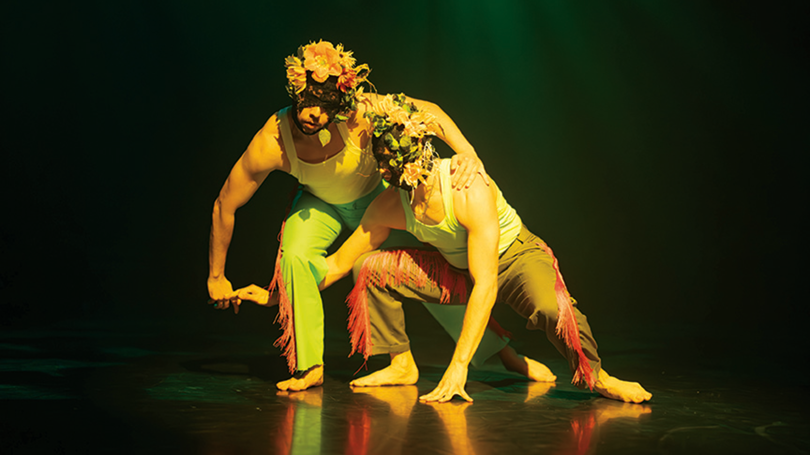 Assistant Professors Irvin Manuel Gonzalez and Alfonso Abraham Cervera in their new work “las cosas que enter(r)amos” (“the things we bury”), Spring H.A.T.CH.  Concert 2024.